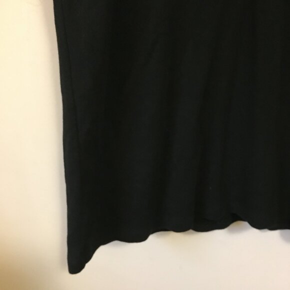 Chaps Gothic Black Ruffle Collar Tie Up Tank Top - Picture 6 of 12